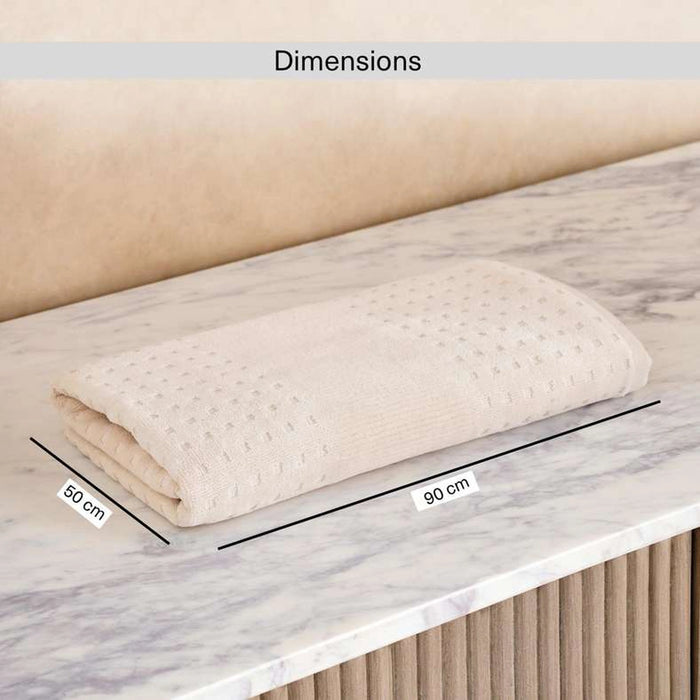 Siesta Velour Hand Towel 50X90Cm - Cream