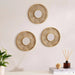 Signa Set Of 3 Decorative Round Plastic Mirrors 25X2X25cm-Gold Pan Home