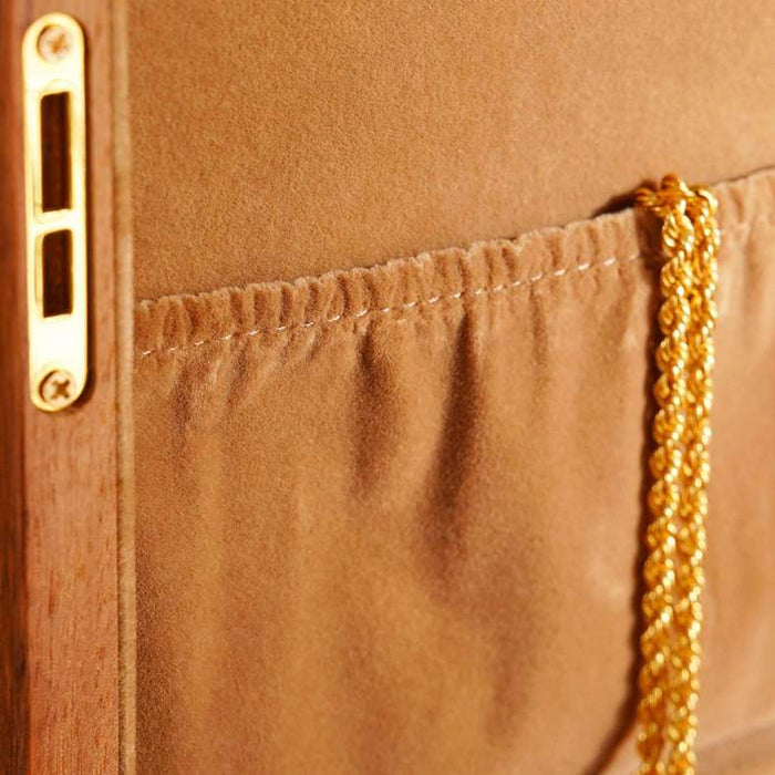 Signature Large Jewellery Organiser With Door 16X15X23Cm-Natural Walnut