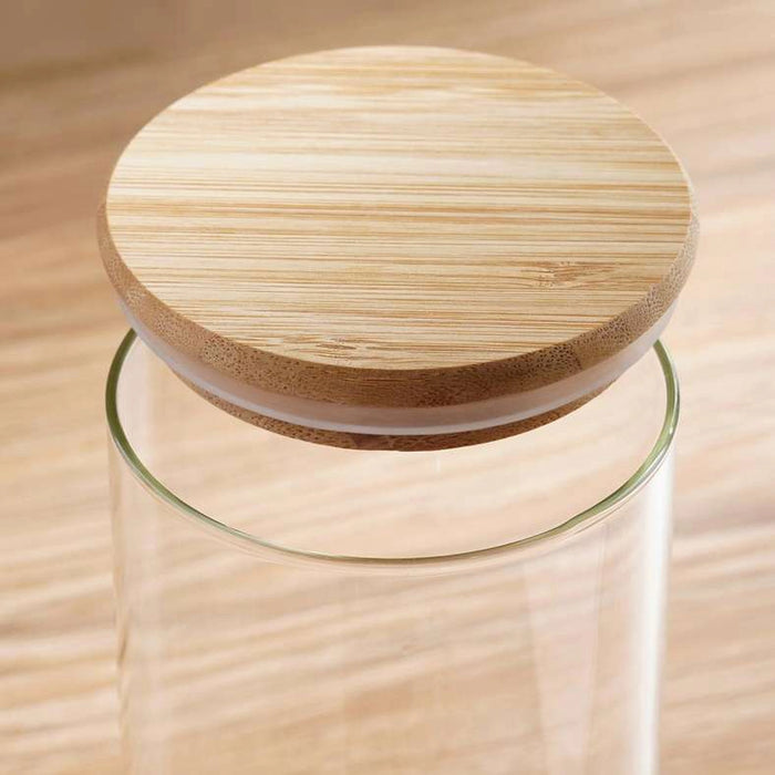 Silas 5-Piece Jar Set With Bamboo Stand - Clear
