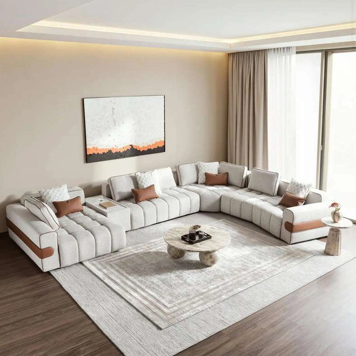 Silken Embarce Corner Sofa Set- Beige