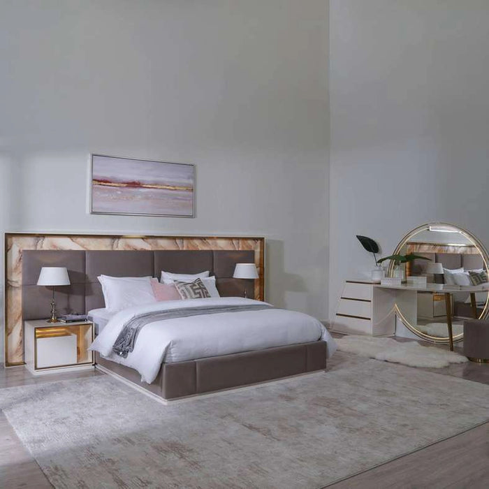 Sima 6 Pc Bedroom Set 180X200 Cm Engineered Wood - Off White