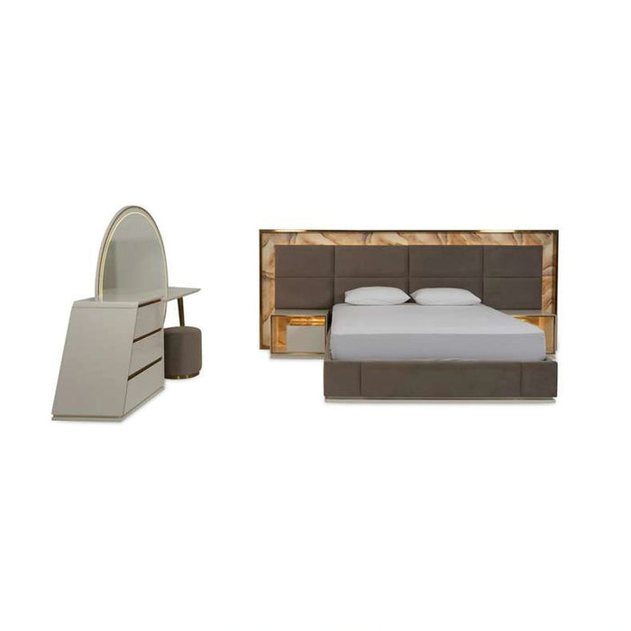 Sima 6 Pc Bedroom Set 180X200 Cm Engineered Wood - Off White