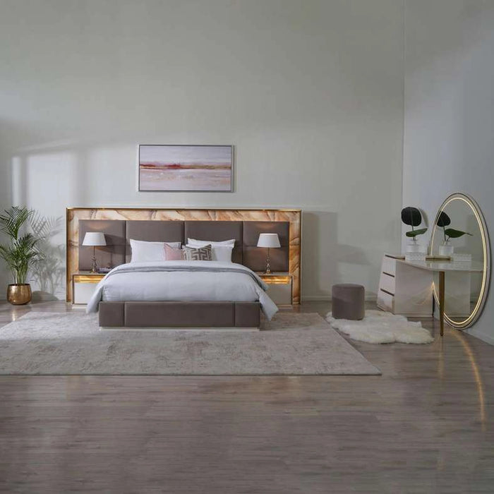 Sima 6 Pc Bedroom Set 180X200 Cm Engineered Wood - Off White