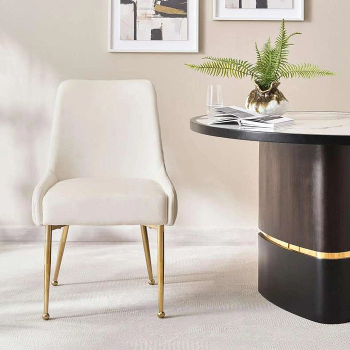 Simba New Dining Chair - Cream Gold