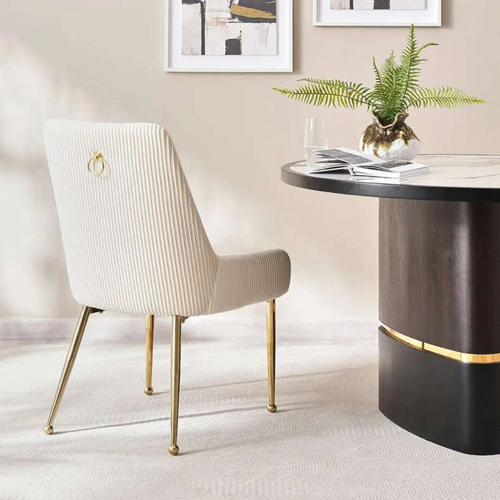 Simba New Dining Chair - Cream Gold