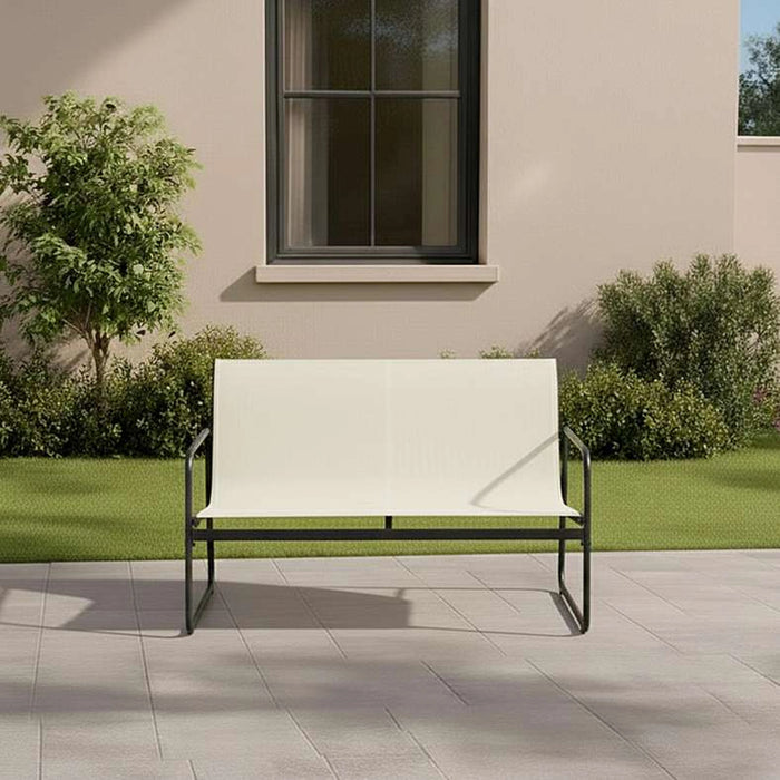 Simona Outdoor Sofa Set 2+1+1+Coffee Table- Beige And Black