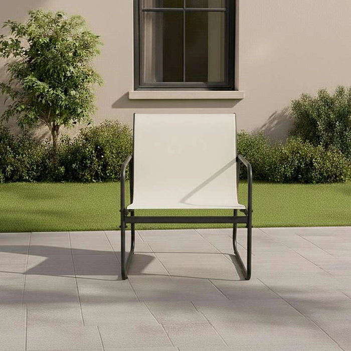 Simona Outdoor Sofa Set 2+1+1+Coffee Table- Beige And Black