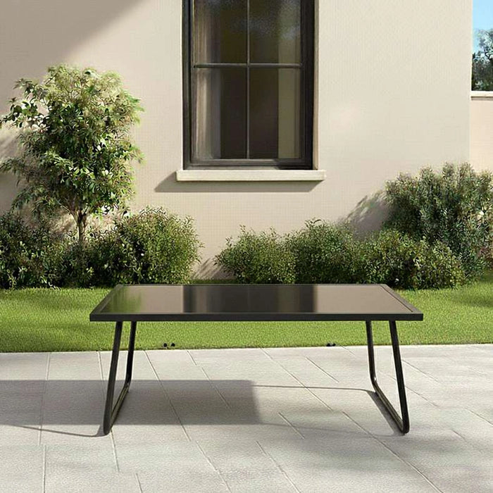 Simona Outdoor Sofa Set 2+1+1+Coffee Table- Beige And Black
