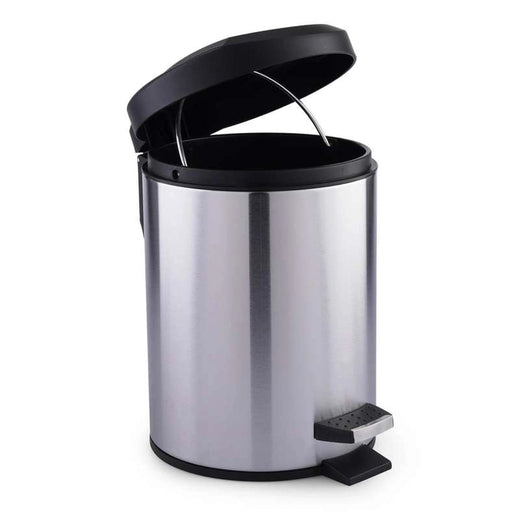 Simple Soft Close Step Bin 5L - Chrome Pan Home
