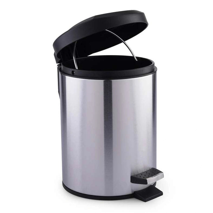 Simple Soft Close Step Bin 5L - Chrome Pan Home