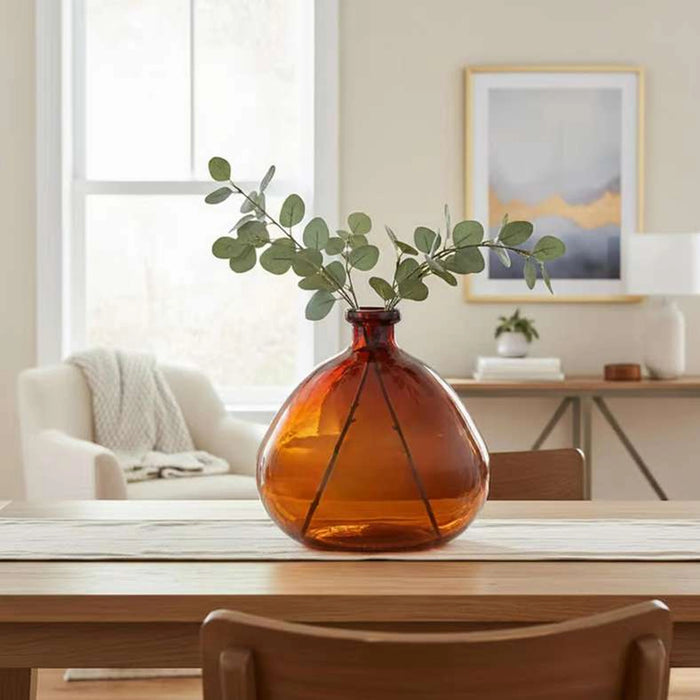Simplicity Recycled Glass Vase 20X20X23Cm- Brown