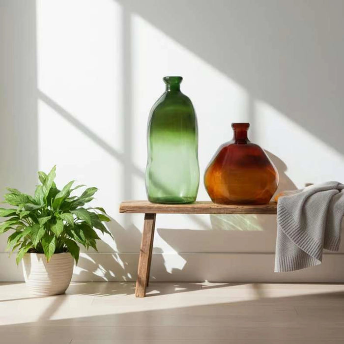 Simplicity Recycled Glass Vase 34X34X73Cm -Light Green
