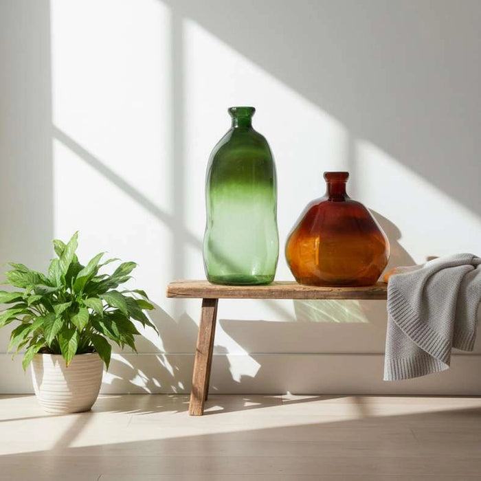 Simplicity Recycled Glass Vase 45X45X50Cm- Brown