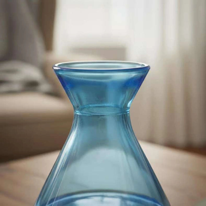 Simplicity Recycled Glass Vase 7.3X7.3X10.7Cm -Light Blue