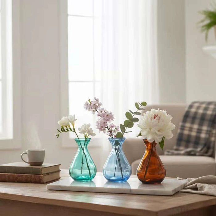Simplicity Recycled Glass Vase 7.3X7.3X10.7Cm -Light Blue