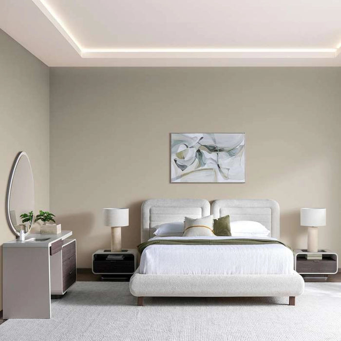 Sirana 5 Pc Bedroom Set 180X200 Cm - Beige & Walnut