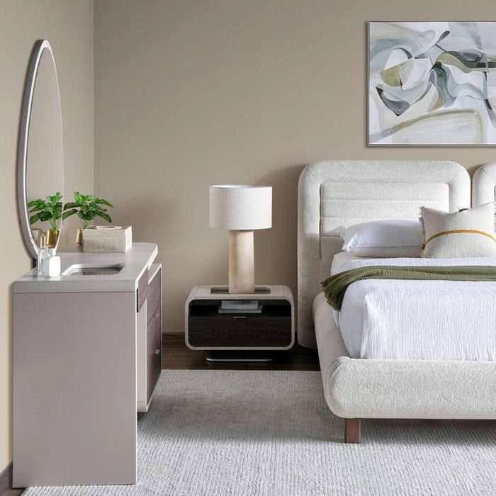 Sirana 5 Pc Bedroom Set 180X200 Cm - Beige & Walnut