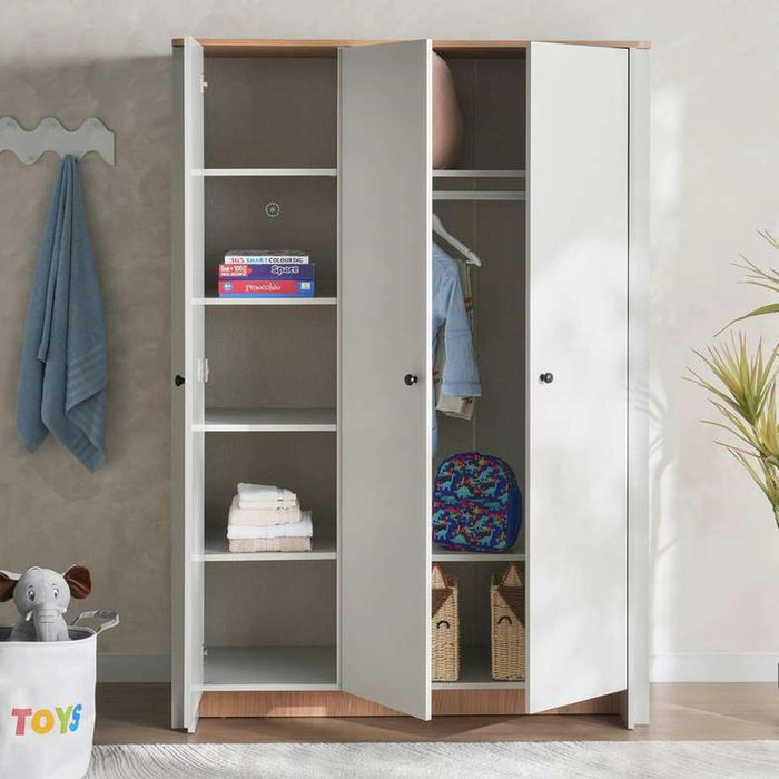 Sirius Kids 3 Door Wardrobe - Grey And Oak