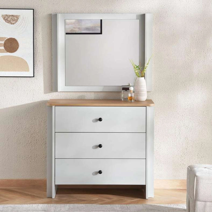 Sirius Kids Dresser With Mirror - Grey And Oak