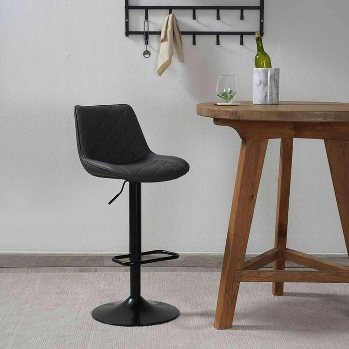 Skagen Bar Chair Adjustable Height - Grey Black