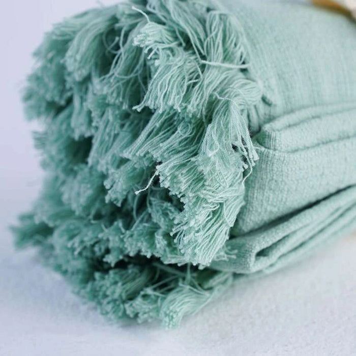 Skyla Knotted Fringed Throw Aquifer Pan Home