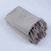 Skyla Knotted Fringed Throw Beige Pan Home