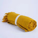 Skyla Knotted Fringed Throw Ochre Pan Home