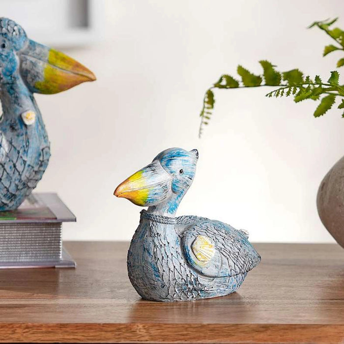 Skylark Polyresin Decor Seabird Sculpture 17X7.5X13Cm - Blue