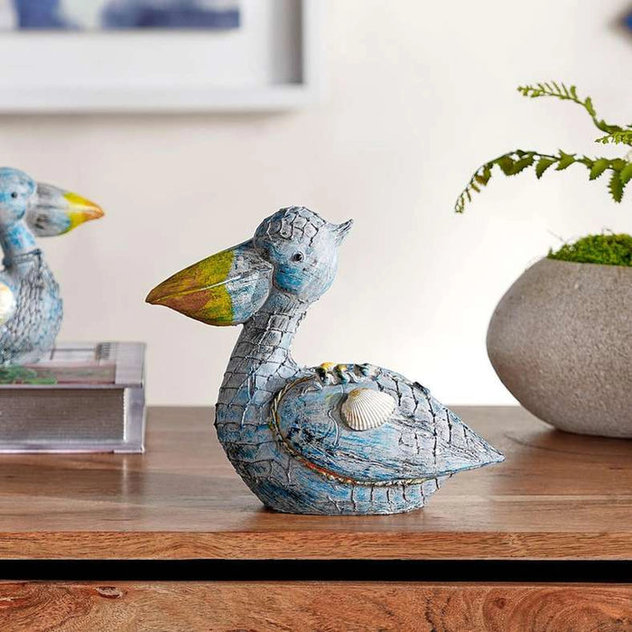 Skylark Polyresin Decor Seabird Sculpture 22X18X9Cm - Blue