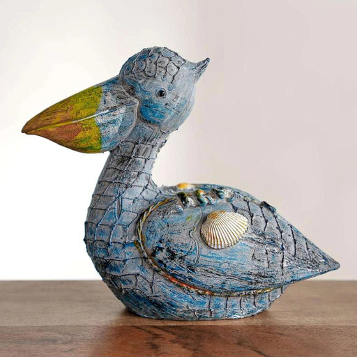 Skylark Polyresin Decor Seabird Sculpture 22X18X9Cm - Blue PAN HOME