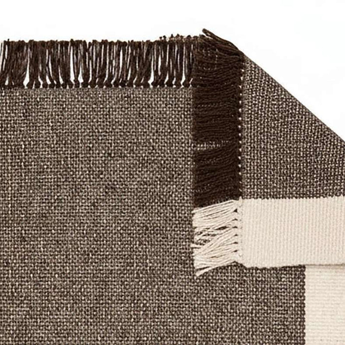 Skype Recycle Dhurrie With Fringe 60X90Cm - Choco