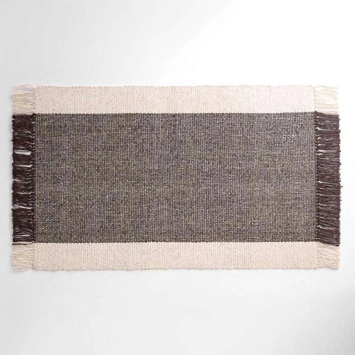 Skype Recycle Dhurrie With Fringe 60X90Cm - Choco PAN HOME