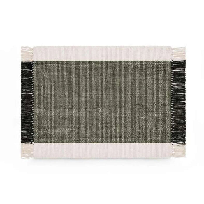 Skype Recycle Dhurrie With Fringe 60X90Cm - Olive