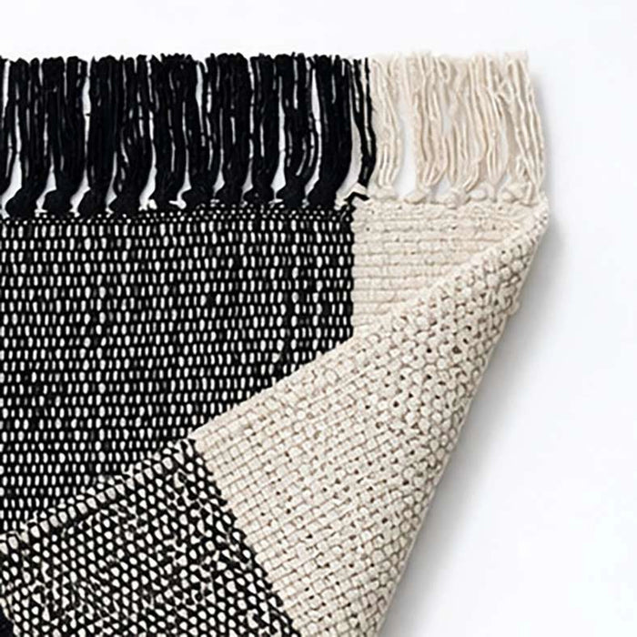 Skype Recycle Dhurrie With Fringe 90X150Cm - Black