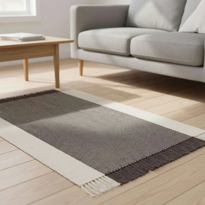 Skype Recycle Dhurrie With Fringe 90X150Cm - Choco