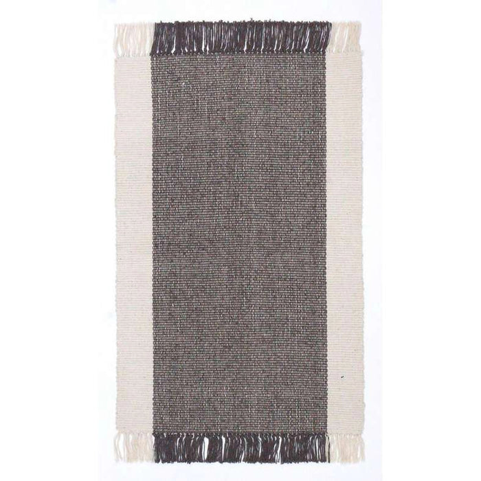 Skype Recycle Dhurrie With Fringe 90X150Cm - Choco