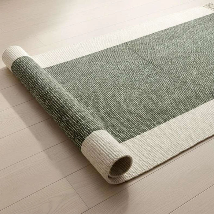 Skype Recycle Dhurrie With Fringe 90X150Cm - Olive