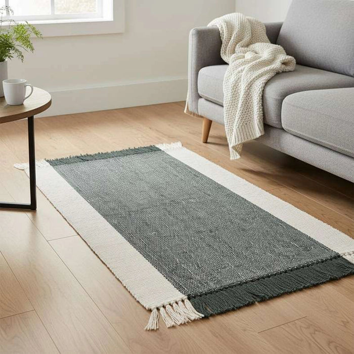 Skype Recycle Dhurrie With Fringe 90X150Cm - Olive