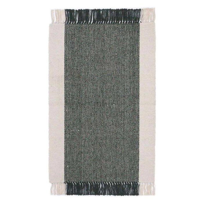 Skype Recycle Dhurrie With Fringe 90X150Cm - Olive