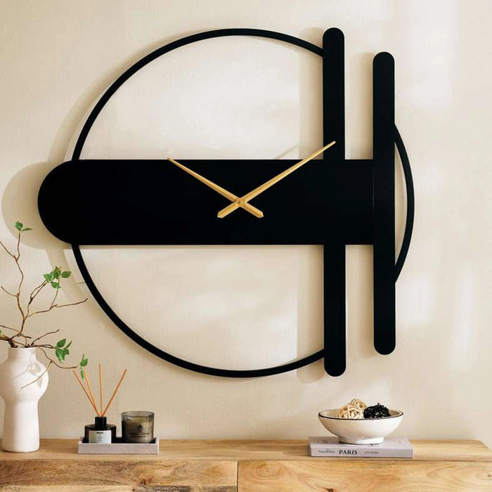 Smith Metal Wall Clock Dia105Cm- Black