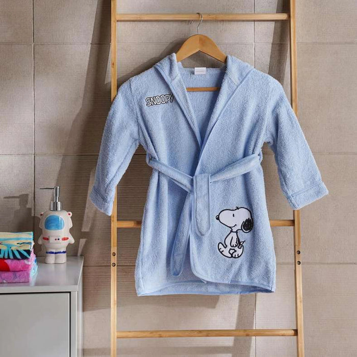 Snoopy Kids Bathrobe 2-8Years - Blue