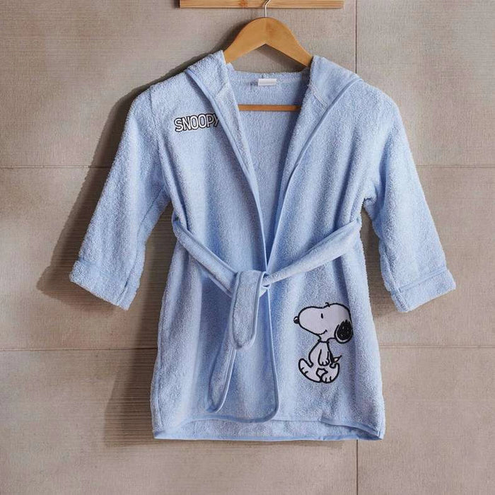 Snoopy Kids Bathrobe 2-8Years - Blue