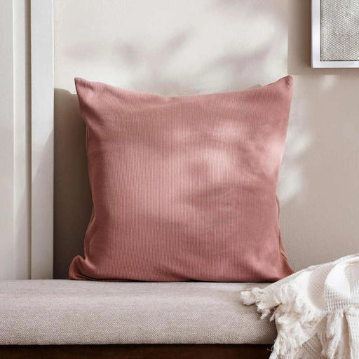 Soft Turkish Cotton Waffle Jersey Cushion Cover 50X50Cm - Soft Blush PAN HOME