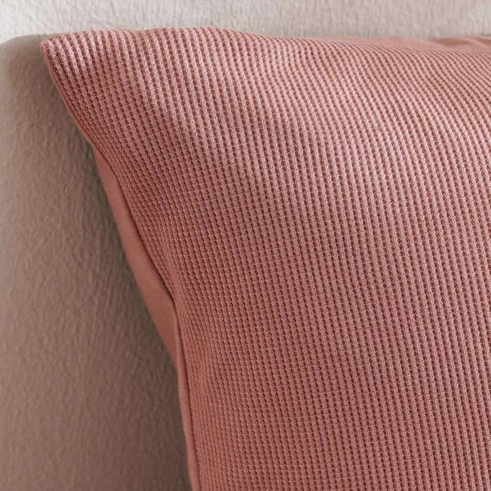 Soft Turkish Cotton Waffle Jersey Cushion Cover 50X50Cm - Soft Blush