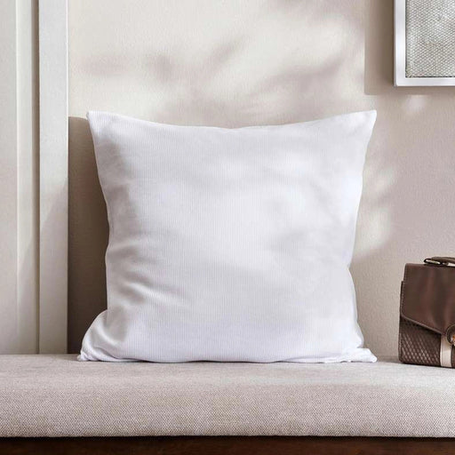 Soft Turkish Cotton Waffle Jersey Cushion Cover - White Pan Home
