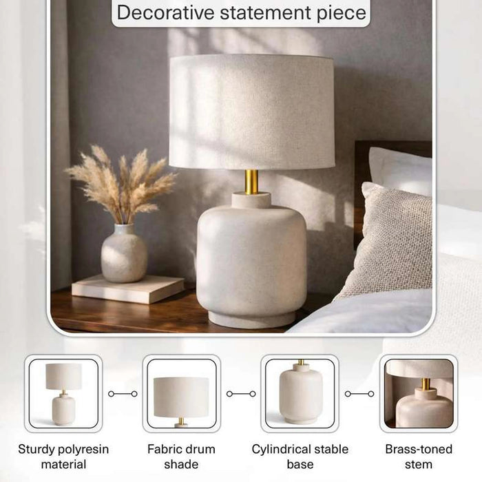 Solace E27 Table Lamp 38X38X68Cm - Beige