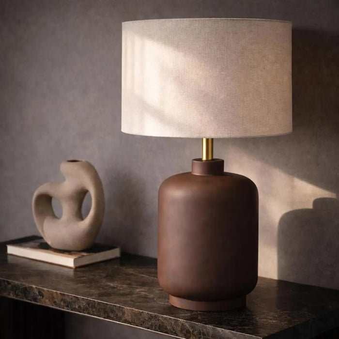 Solace E27 Table Lamp 38X38X68Cm - Brown PAN HOME