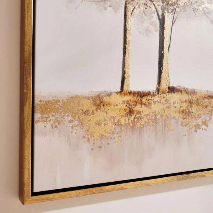Solem Tree Framed Canvas Art 70X140Cm - Gold