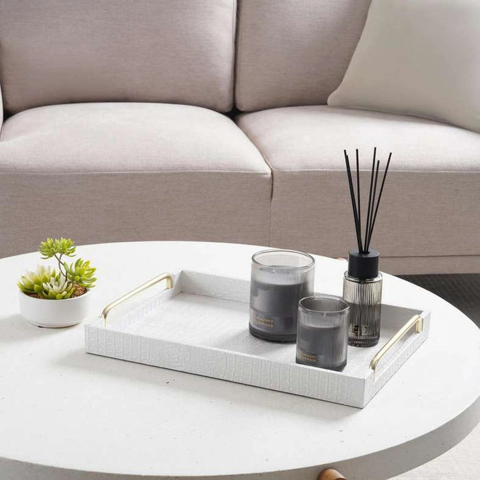 Solis Decor Tray 40X28X5.5Cm - White